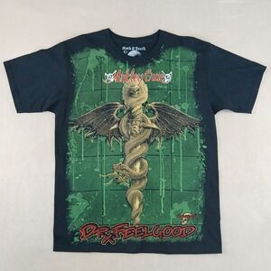 Rock & Death‎ Motley Crue Large Mens T Shirt Embroidered Graphic 21x28 ** Small